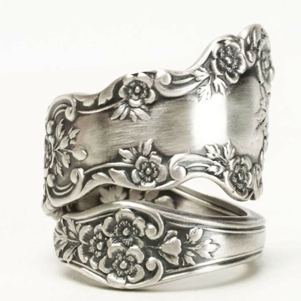 💞925 Silver Plated Creative Plum Flower Shaped Ring, GPMB1565